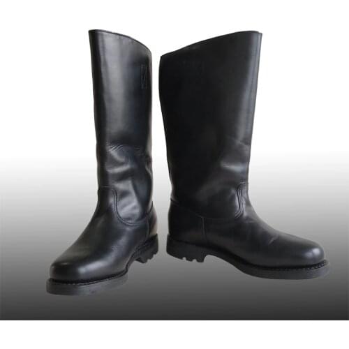 Soldier Best quality Leather Half Chaps Genuine Leather Horse Riding Boots High Equestrian Boots Leather Puttees Leggings