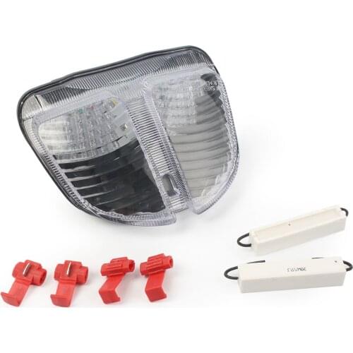 E-Mark Motorcycle Rear Turn Signal Light For SUZUKI GSXR 600 750 K6 2005 2006 2007 Integrated LED Brake Tail Lamp