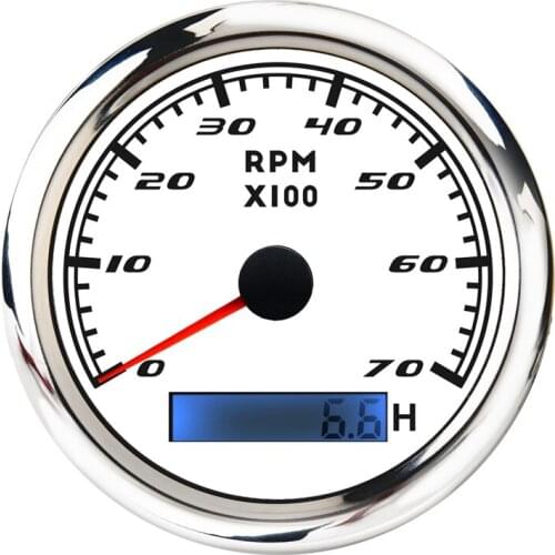 Universal Speedometer 12V/24V Odometer 85mm LCD Hourmeter Tachometer Backlight for Marine Car Motorcycle