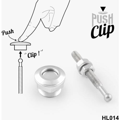 Pack of 4 Quick Latch Pins, Universal Bumper Hood Latch Low Profile Hood Pins Lock Clip Kit 22mm/0.87'' (Black & Silver)