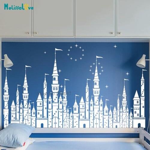Princess Castle Wall Decal Girls Room Nursery Childrens Room Home Decor Removable Vinyl Wall Stickers BB795