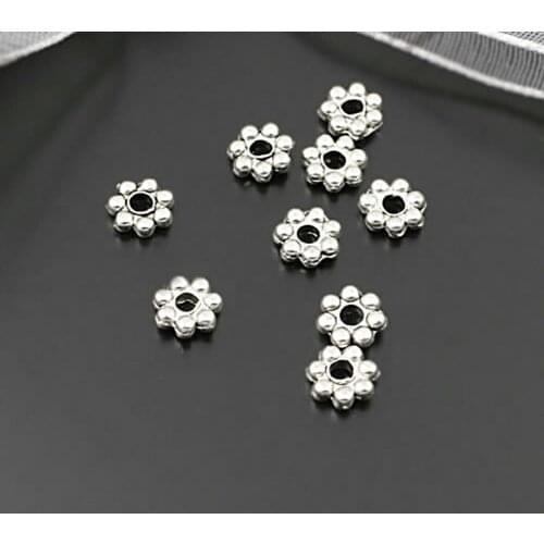 28087)200PCS 5MM Antique Style Zinc Alloy Spacer Beads Bracelet Beads Diy Jewelry Findings Accessories Wholesale