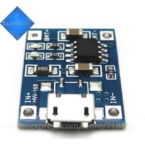 5pcs/lot Micro USB 5V 1A 18650 TP4056 Lithium Battery Charger Module Charging Board With Protection Dual Functions 1A Li-ion