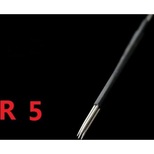 50 pcs Disposable Sterilized Professional Tattoo Needles 5RL For Tattoo Eyebrow Pen Machine Permanent Makeup 5 Round needle PMU