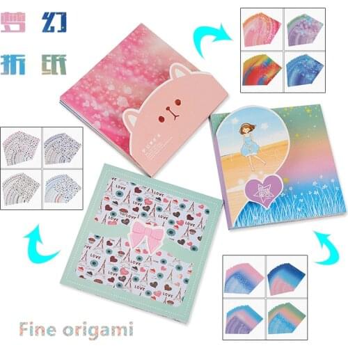 60pcs/box 15*15cm Fancy Origami Paper DIY Handmade Paper Craft Single Sided Art Background Kids DIY Craft Scrapbooking Paper