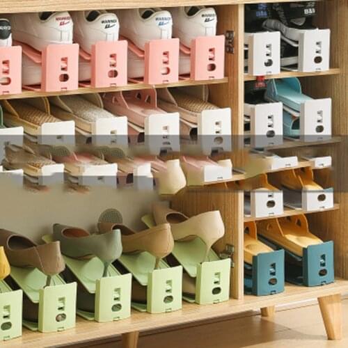 8pc Adjustable Storage Shoe Rack Double Shoe Rack Bedroom Save Space Home Dormitory Storage Shoe Cabinet