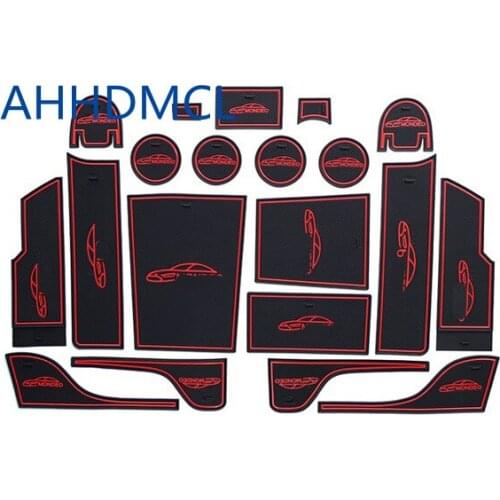 AHHDMCL Car Door Groove Mat Gate Slot Cup Armrest Storage Pad Mat For Ford Mondeo 2017