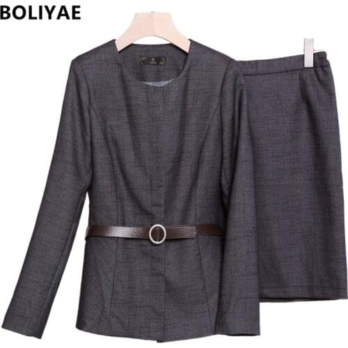 BOLIYAE Women's Business Skirt Suits