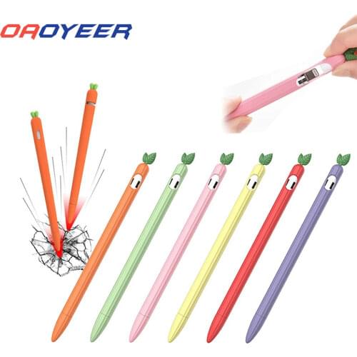 For Apple Pencil 1 2 Case Cover Colorful Silicone Pencil Case Non-slip Protective Cover Tablet Touch Pen Suits for IPad