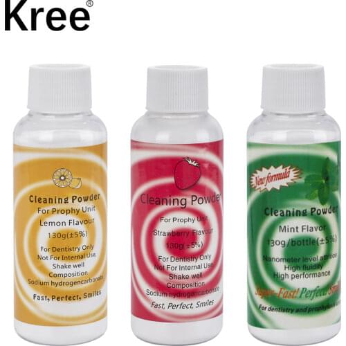 130g Teeth Whitening Essence Dental Cleaning Powder Prophy Air Jet Flow Teeth Polishing Stain Removal Mint Lemon Flavor