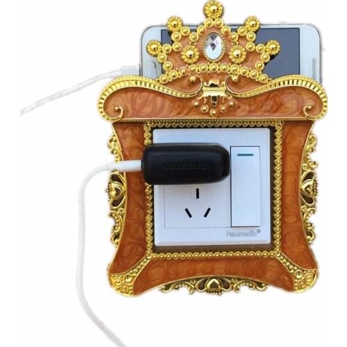 European and American luxury switch STICKER 8.7*9.0CM Stickers mobile phone accessories Home Furnishing resin frame wall socket