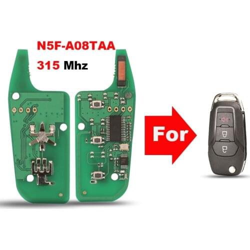 Jingyuqin Remote Flip Car Key Circuit Board For Ford Fusion 2013-2016 3Buttons 315MHz FCC ID: N5F-A08TAA 5923667