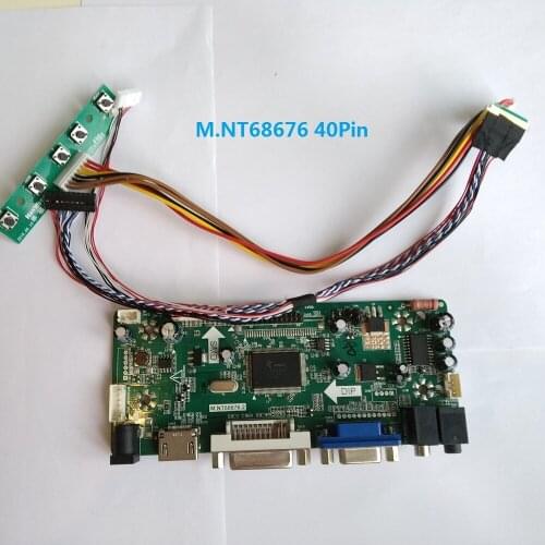 Kit for B140XTN03.1 AUO Display LCD VGA 1366X768 Controller board Screen Panel M.NT68676 40pin 14" LED DIY DVI HDMI