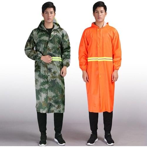 Multi-purpose Oxford Cloth Reflective Strip Outdoor Poncho Raincoat Women Men Rain Cover Waterproof Camping Travel Equipment