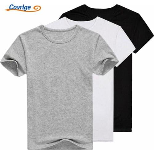 Covrlge 2019 3 Pieces/Lot T Shirt 2 Pieces/Lot Fashion Brand O-Neck Slim Short Sleeve T Shirt Men Casual Mens T-Shirt MTS313