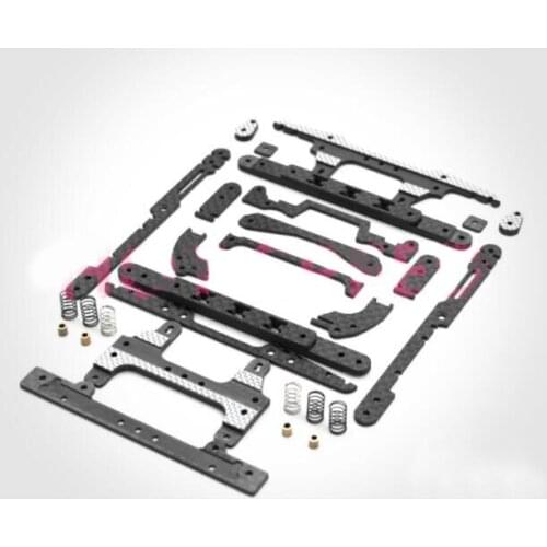 MS Chassis Upgrade Parts Set for 1/32 Scale Tamiya Mini 4WD Racing Car Model with Spring Front/Rear Roller Stay Lifting Rack
