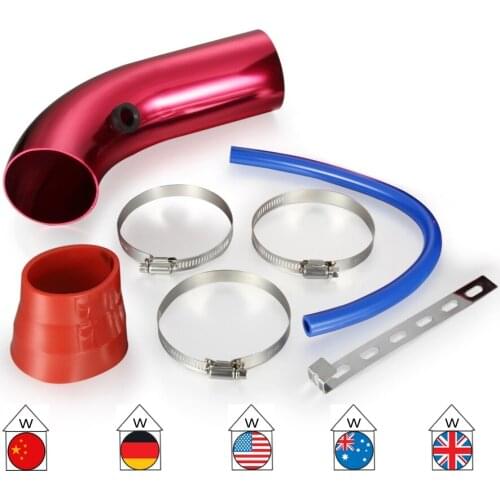 New Air Intake Pipe Aluminum Induction Kit Connecting Tube Air Intakes Parts Red