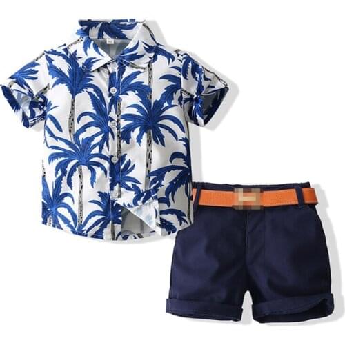 2021 New Summer Kids Clothes Boys Sets Short T-shirt And Shorts 2Pcs Baby Boy Gentleman Outfits Suits Children Clothing Boy Sets