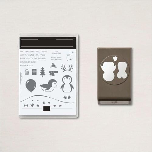 New 2021 PARTY PINGUIN Cutting Dies Stamps Scrapbook Diary Decoration Embossing Cut Dies Template DIY Greeting Card Make Album