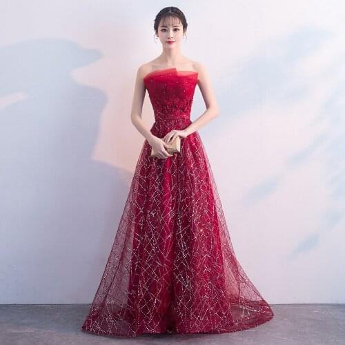 New Arrival Bridal Gown Bandage Lace Sequined Boat Neck Cap Sleeves Long Evening Dress qipao Vestido De Fest Prom Gowns