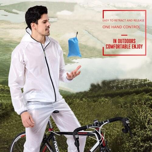 WHooded Split Raincoat Rain Pants Suit Adults Waterproof PVC Outdoor Sports Motorcycle Riding Climbing Rainwear Rain Jacket