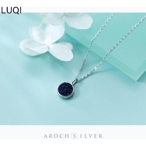 S925 Silver Small Fresh Simple Synthetic Sunstone Temperament Clavicle Necklace 1020