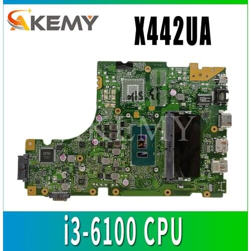 Akemy X442UA Motherboard for ASUS X442 X442U X442UA X442UR X442UQ X442UQK X442UQR Laotop Mainboard with i3-6100 CPU