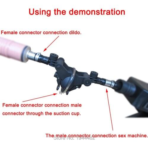 Sex Machine Dildo Attachment Fixed Bracket,Female Connector & Male Connector For Penis With Suction Cup,Sex Machine Accessories