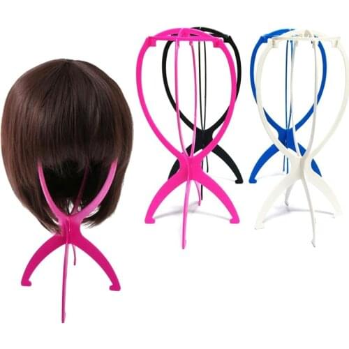 3pcs/set Collapsible Wig Stand Removable Plastic Wig Holder Wig Display Bracket Showing Support Tool Accessories G99E