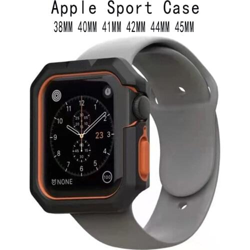 Sport case cover for apple watch 6/se/5/4 44mm 40mm protector Bumper for iwatch 4 3 2 1 38mm 42mm hard Case brand watch cover