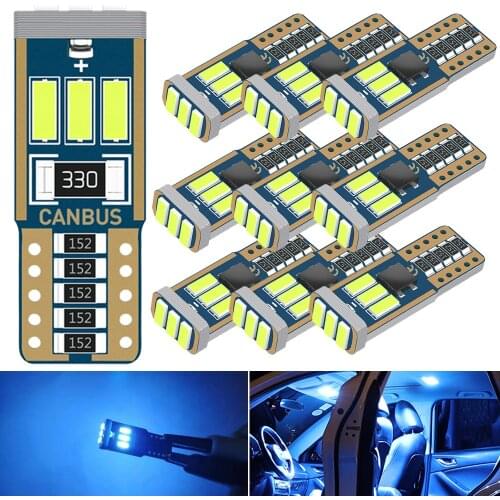 10x T10 W5W 194 LED Car Interior Lights Auto Led Light Trunk Lamp Xenon 6000K 12V for Honda Accord Civic CRV HRV Jazz Fit NC750X