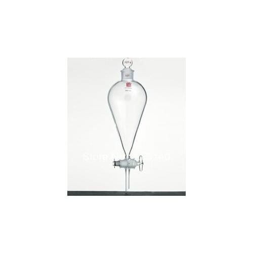 Funnel, Separatory, Squibb, Glass stopcock, Capacity:1000ml, Stopper size:27, Stopcock bore:4mm