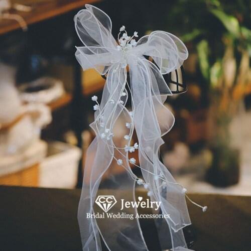 CC Women Veil Wedding Accessories Bridal Headdress Engagement Hair Ornaments Butterfly Shape Veils Forest Style Hairwear AN175