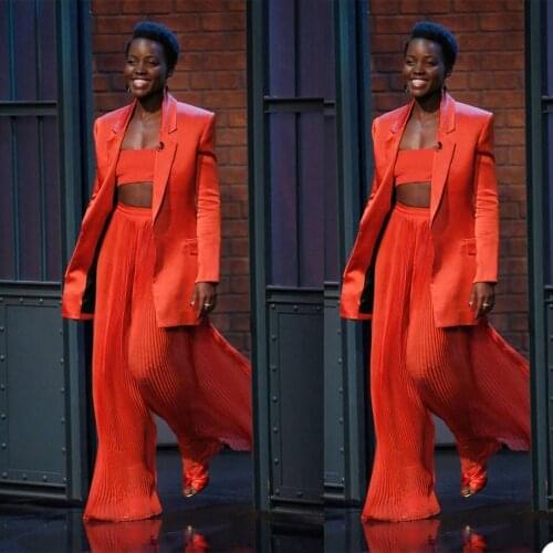 Singal Breasted Woman Suit Streetwear Notched Collar Solid 2021 New Design Party Jacket Pant Female