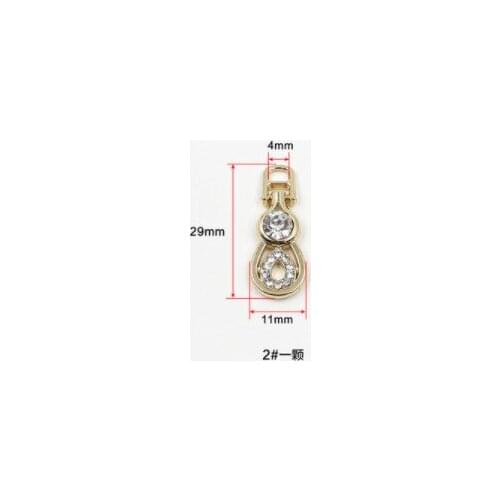 01 High-grade metal alloy zipper pull piece hanging DIY accessories invisible zipper package accessories