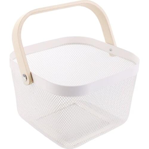 2021 New Plastic Folding Shopping Basket Picnic Basket Food Snack Fruit Vegetable Storage
