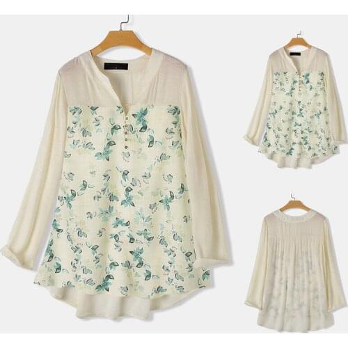 2021 Spring Loose Maternity Blouse Long Sleeve Nursing Shirt Embroidery Fashion Pregnant Women Breastfeeding Pregnancy Clothings