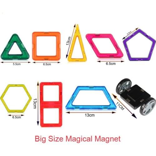 27-133pcs Big Size Magnetic Bocks Kids Magnetic Designer Model & Building Toy Magnetic Constructor Set Educational Toys For Kids