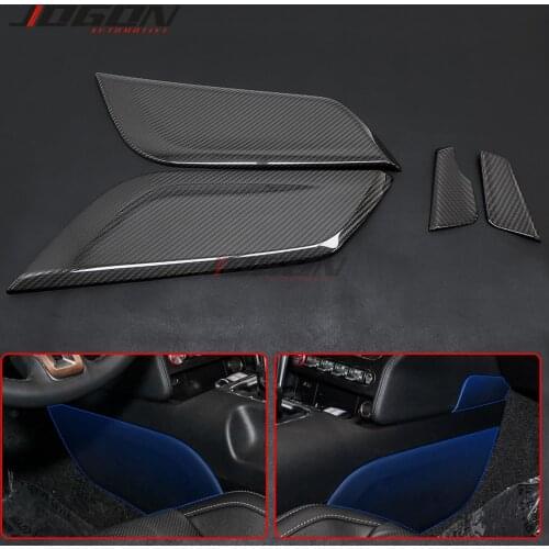 4pcs Real Carbon Fiber For Ford Mustang 2015-2020 Car Accessories Central Console Side Panel Trim Decoration Anti-scratch