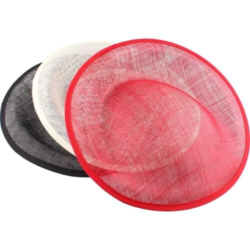 6PCS/LOT New BIG 30CM 3 Colors SINAMAY Fascinators Base Party Derby Hat DIY Hair Accessories Cocktail Church Headpieces Handmade