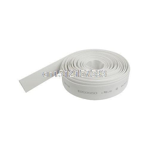 White 10mm Diameter Polyolefin 2:1 Halogen-Free Heat Shrink Tubing 6M 20Ft
