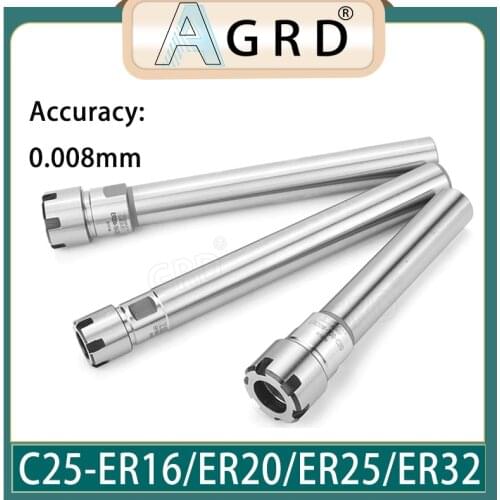 C25 ER16 ER20 ER25 ER32 100L 150L 200L CNC elongated tool holder, precision chuck extension rod of engraving machine, turning