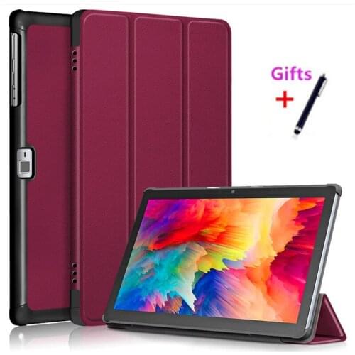 For VANKYO MatrixPad S30 10.1 Case Tri-Fold PU Leather Stand Tablet Cover for VANKYO MatrixPad S30 Hard PC Protective funda+pen