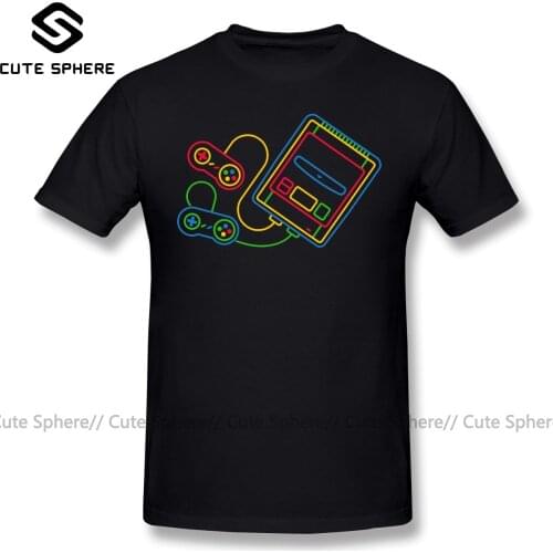 Famicom T Shirt Super Famicom T-Shirt Oversized Streetwear Tee Shirt 100 Cotton Short Sleeve Fun Print Male Tshirt