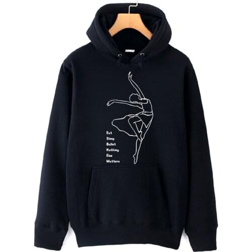Man Hoodie Boy Hoodies Ballet Elegant Dancer Eat Sleep Ballet Nothing Else Matters Couple Clothes Autumn Winter Fleece ZIIART