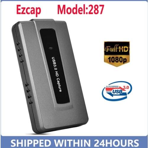Ezcap287 USB 3.0 hd Game Capture Card Device Live Streaming Record EasyCap 1080p 60fps Plug and Play for XBOX One PS4 WII U