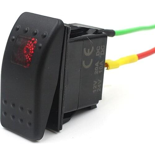 Yacht RV car modification power off switch boat-shaped reset switch with LED indicator 12v-24v universal