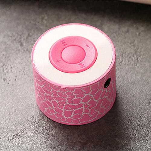 MP3 LED Light Portable Stereo Bass Speakers Travel Music Player Speaker Support TF Card Nice Gift for Children