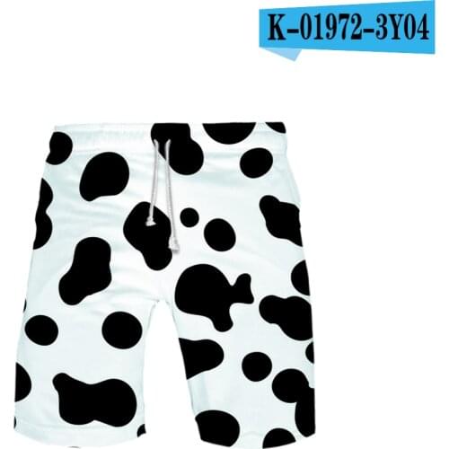 Men Casual shorts 3D Personality Printed Handsome Students Beach Shorts Cows Color Fashion Oversized Shorts Women Streetwear