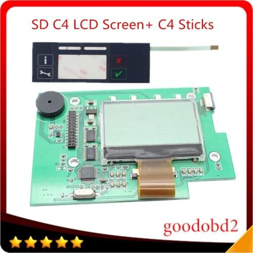 SD Connect C4 Stickers Labels +C4 LCD Screen for MB Star C4 diagnostics tools SD diagnostic tool MBB Compact 4 on the box pretty